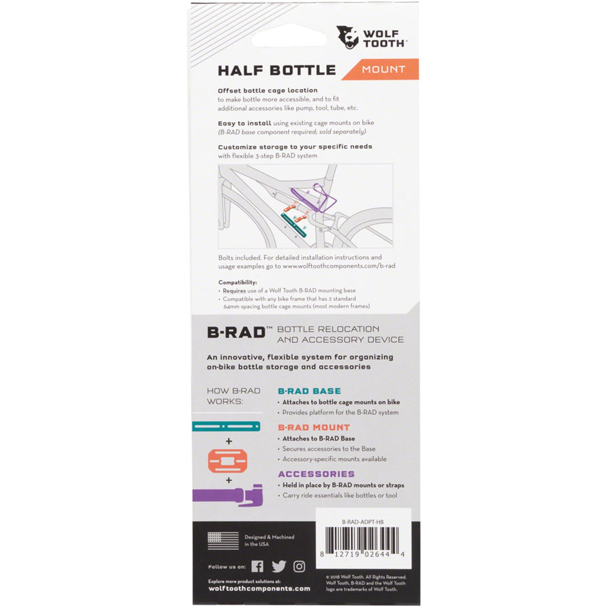 B-RAD Double Bottle Cage Adaptor