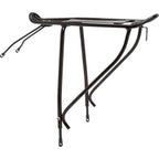 Versa Disc Brake Compatible Rear Rack: Black. Fits up to 29" wheels
