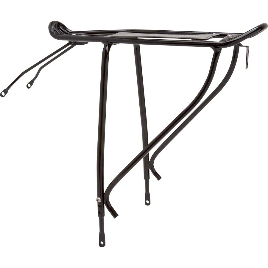 Versa Disc Brake Compatible Rear Rack: Black. Fits up to 29" wheels