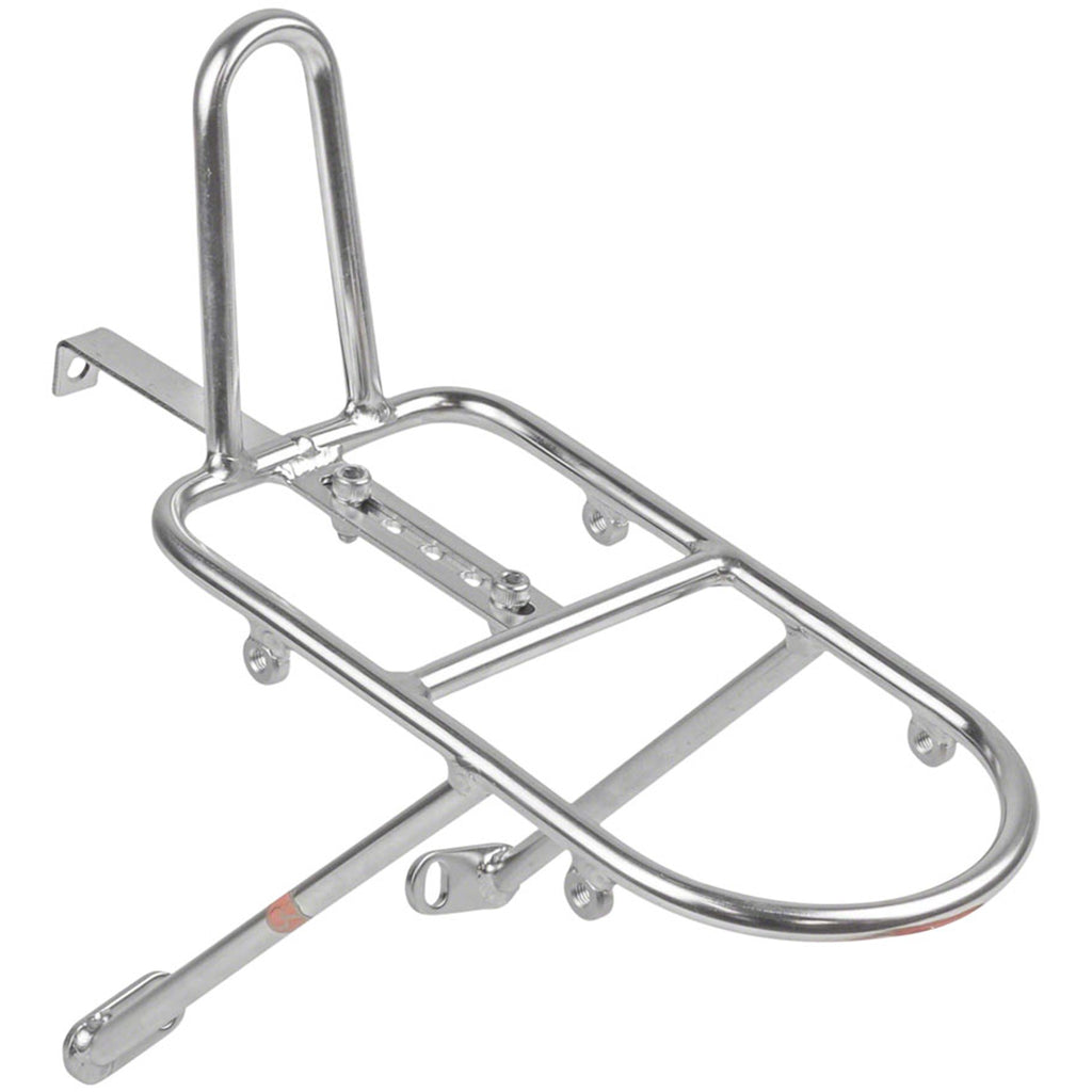 Randonneur Front Canti Rack: Polished Stainless Steel