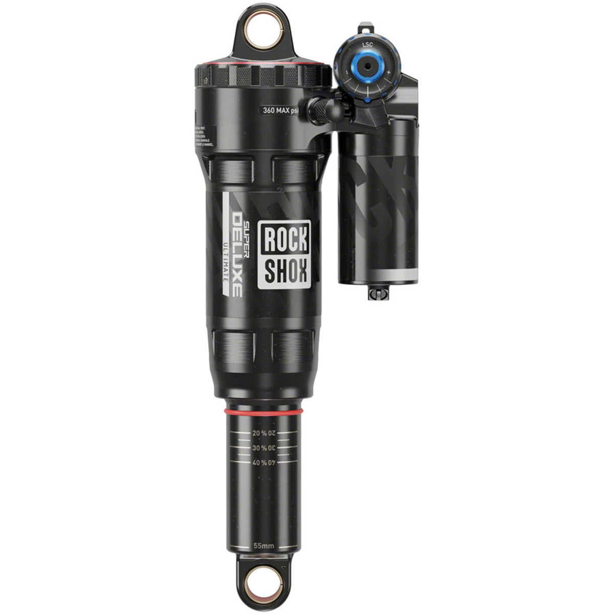 Super Deluxe Ultimate RC2T Rear Shock - C2 - Linear Air - 0 Neg/2 Pos Token - Reb 55 - Comp 30 - L/O4