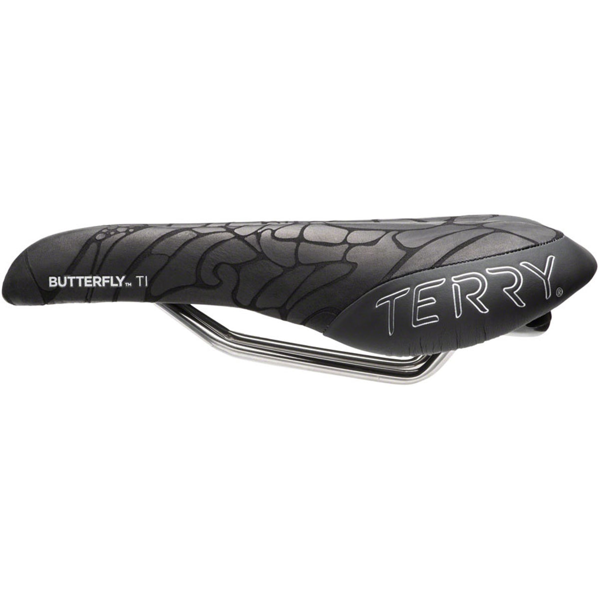 Butterfly Ti Saddle - Titanium, Black, Women's