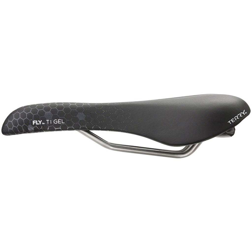 Fly Ti Gel Saddle - Titanium, Black/Gray, Men's
