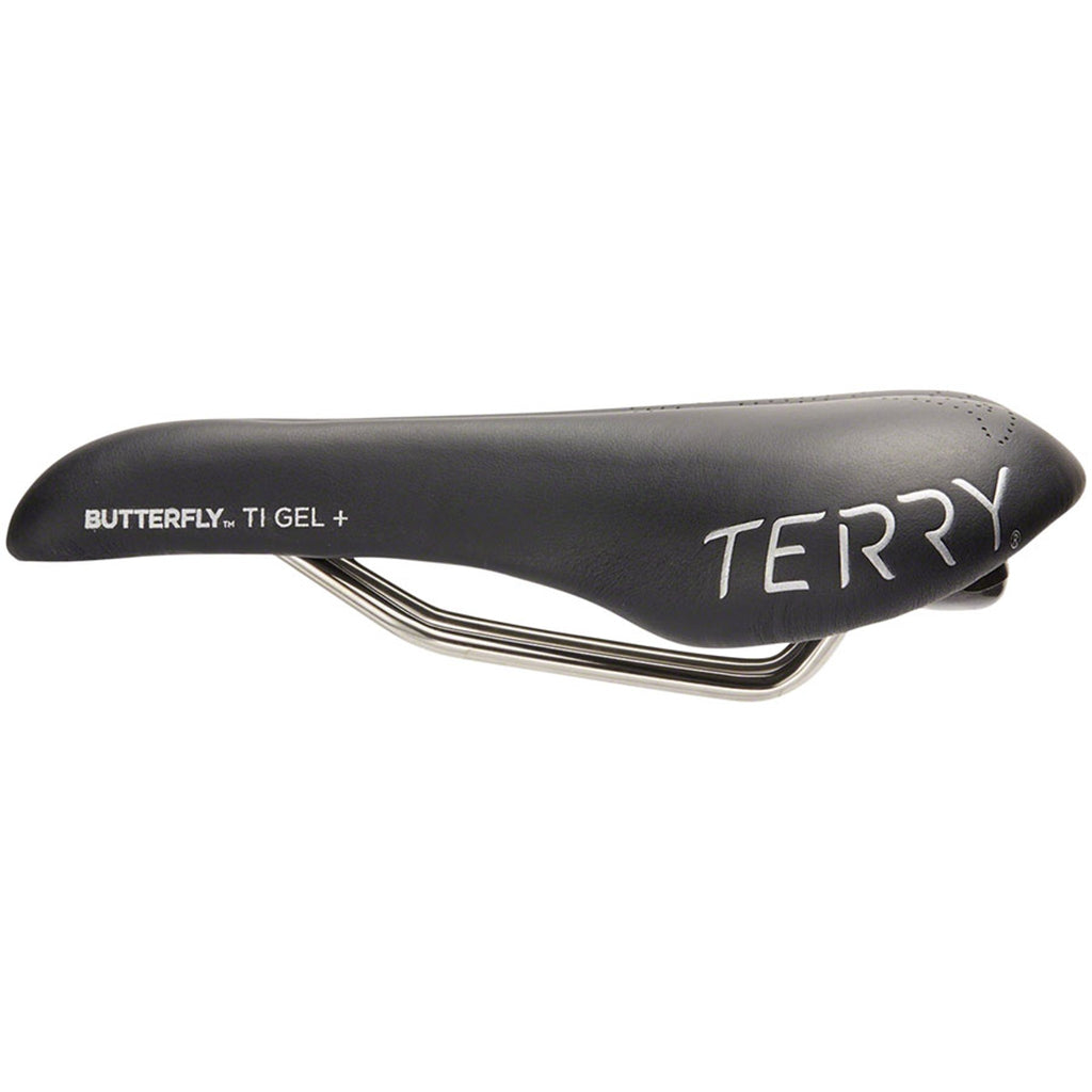Butterfly Ti Gel+ Saddle - Titanium, Black, Women's
