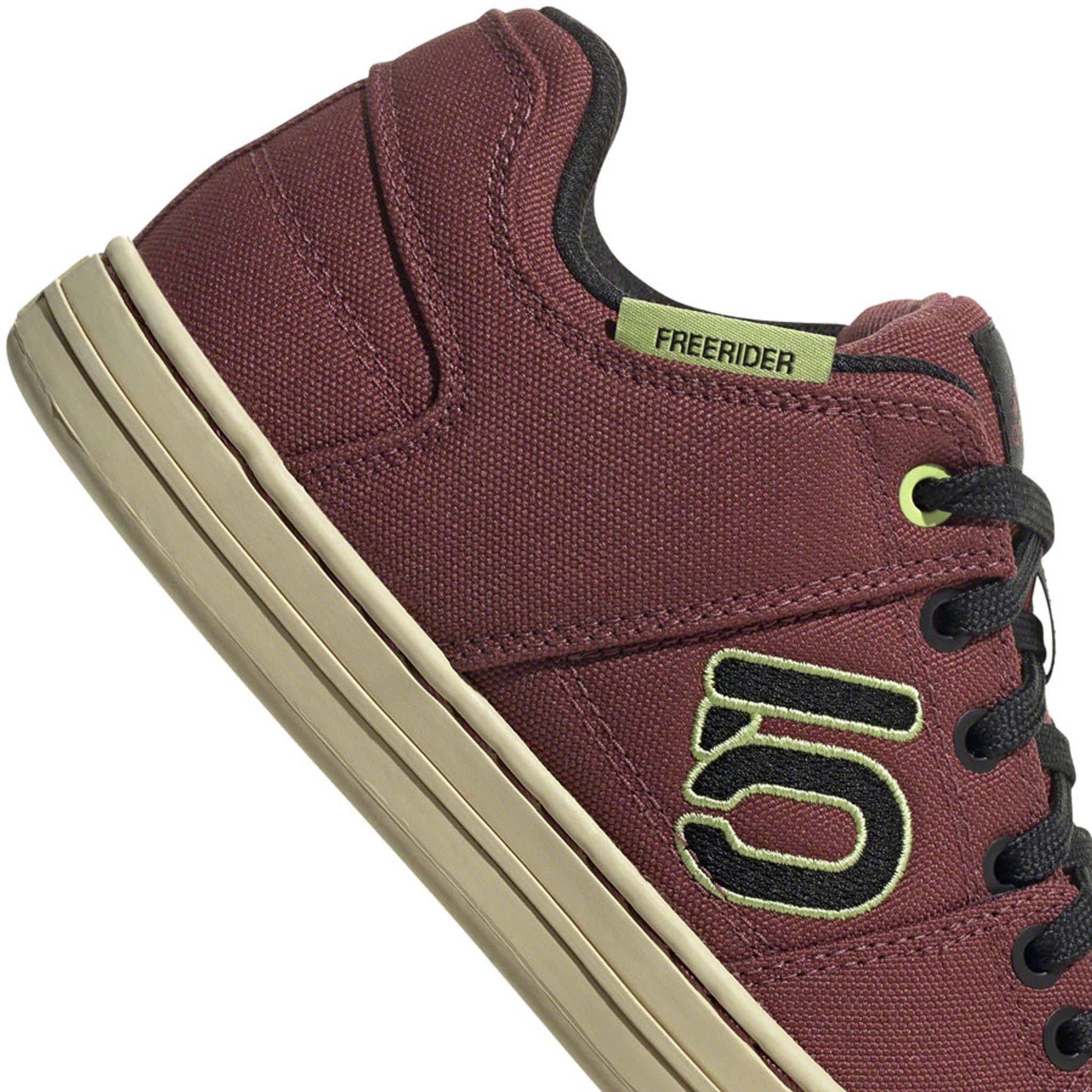 Freerider Canvas Flat Shoes - Women's, Quiet Crimson/Core Black/Pulse Lime