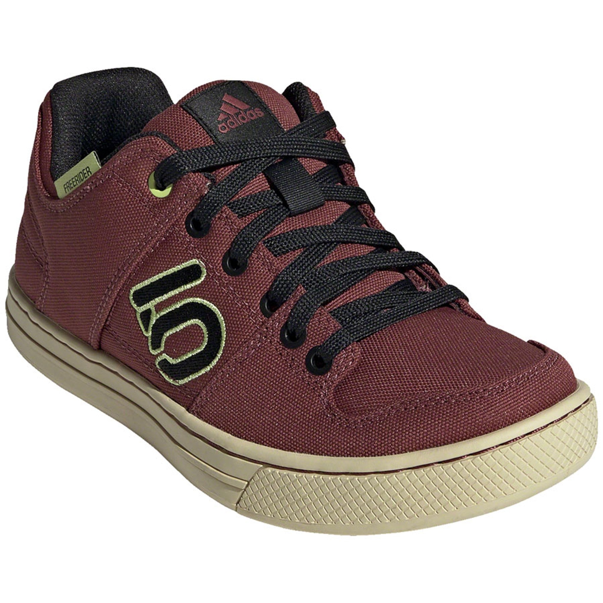 Freerider Canvas Flat Shoes - Women's, Quiet Crimson/Core Black/Pulse Lime