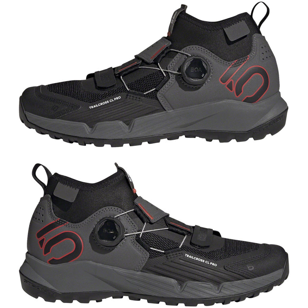 Trailcross Pro Mountain Clipless Shoes - Women's, Gray Five/Core Black/Red