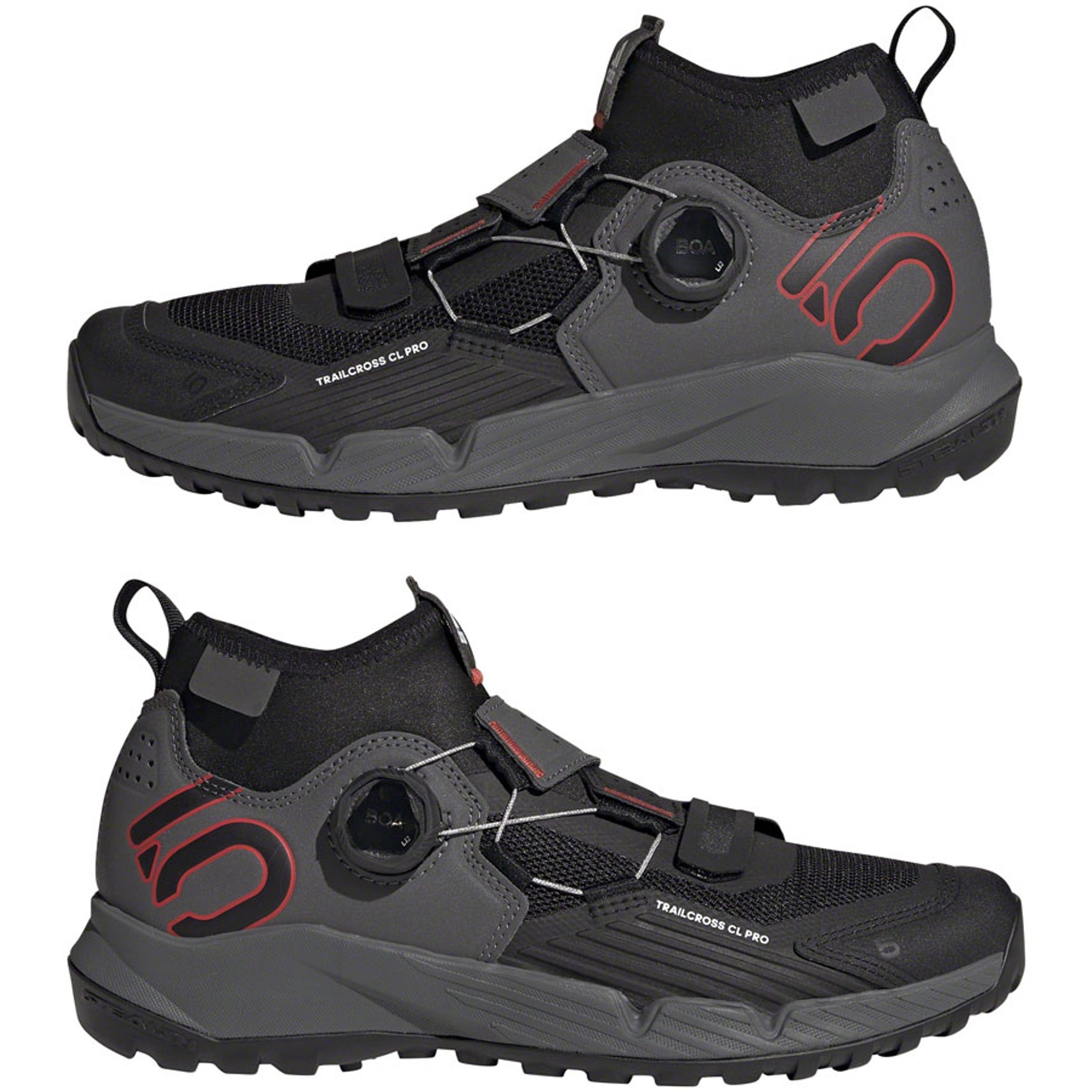 Trailcross Pro Mountain Clipless Shoes - Women's, Gray Five/Core Black/Red
