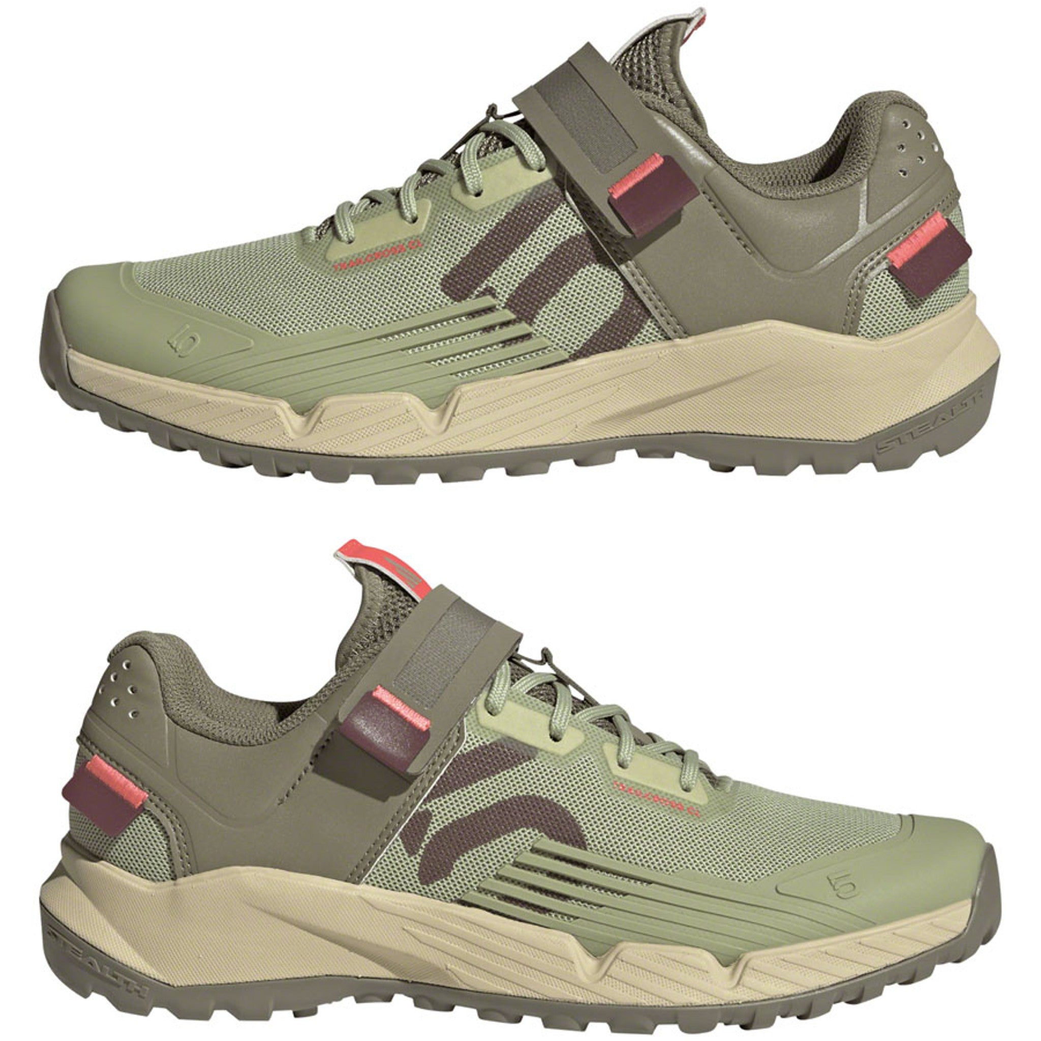 Trailcross Mountain Clipless Shoes - Women's, Magic Lime/Quiet Crimson/Orbit Green