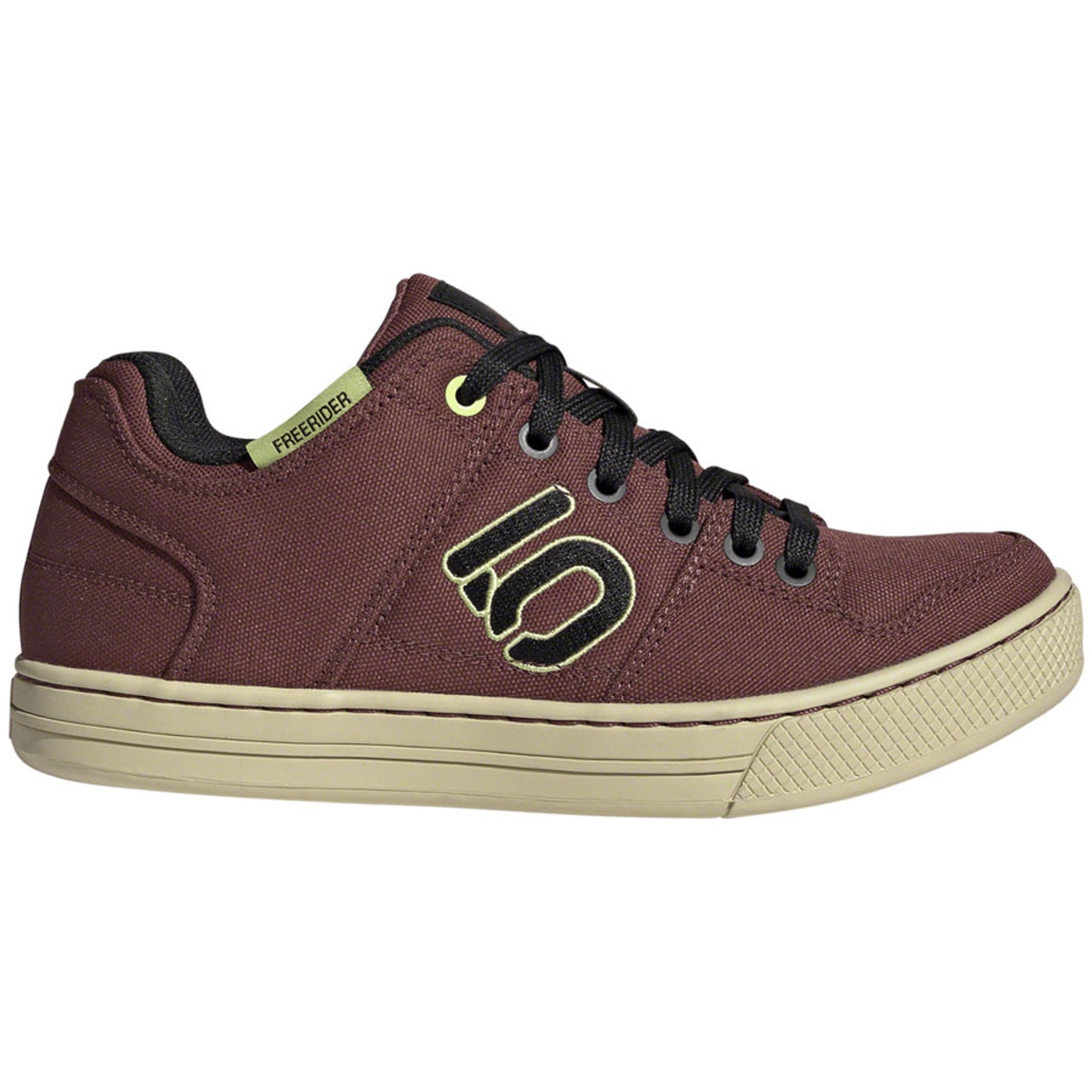 Freerider Canvas Flat Shoes - Women's, Quiet Crimson/Core Black/Pulse Lime