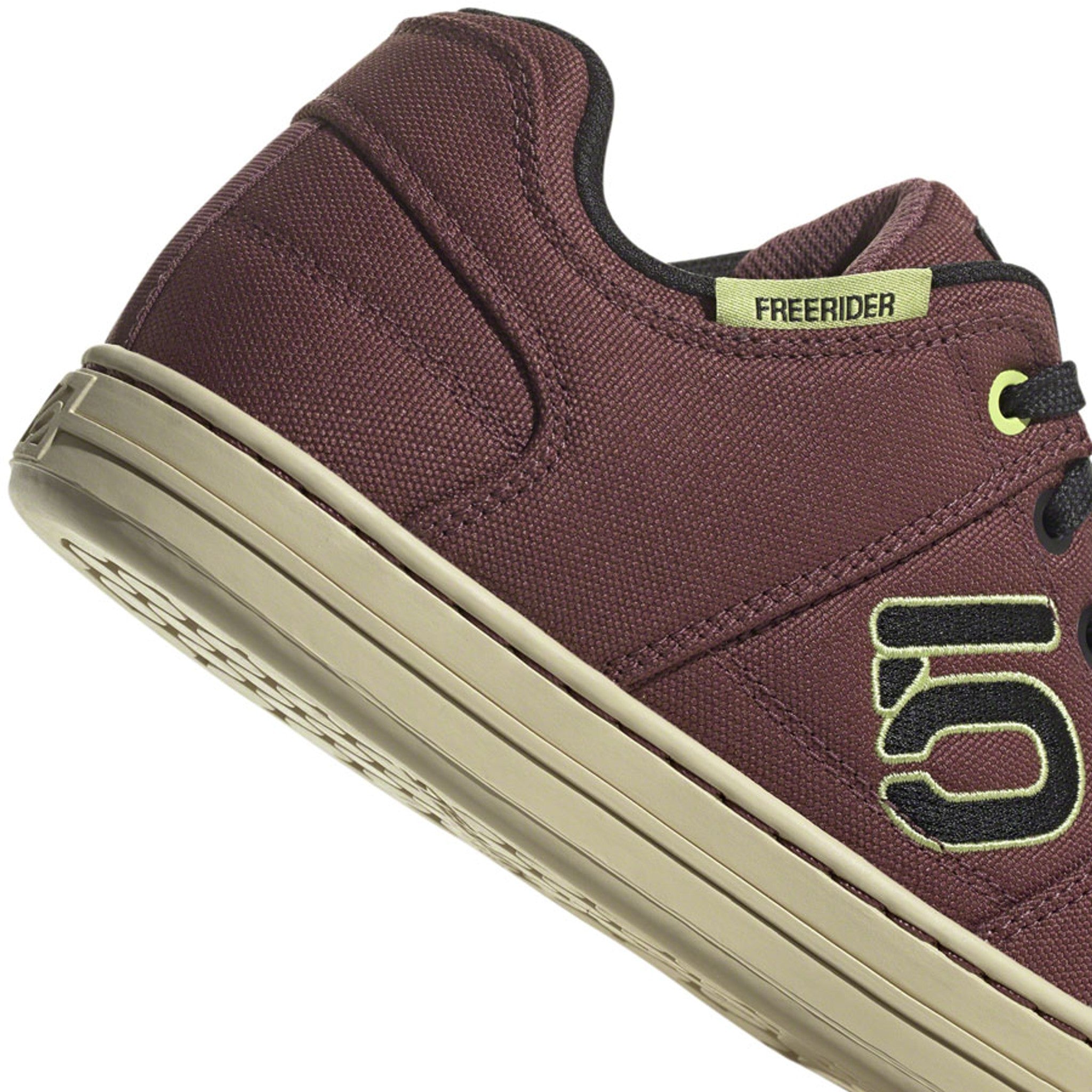 Freerider Canvas Flat Shoes - Women's, Quiet Crimson/Core Black/Pulse Lime