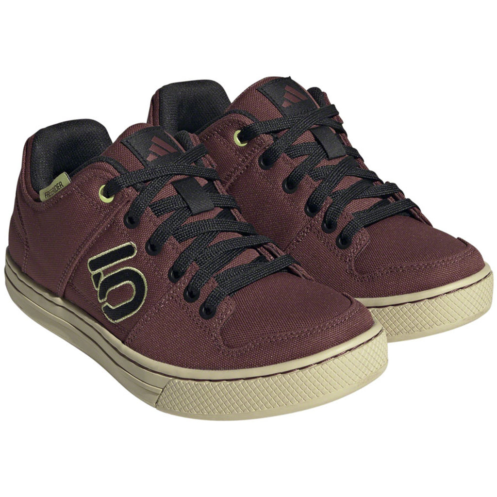Freerider Canvas Flat Shoes - Women's, Quiet Crimson/Core Black/Pulse Lime
