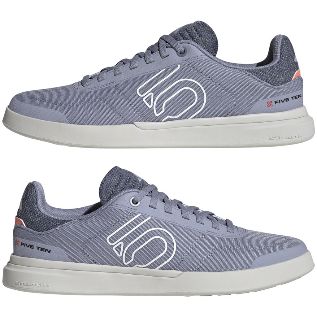 Sleuth DLX Canvas Flat Shoes - Women's, Silver Violet/Ftwr White/Coral Fusion
