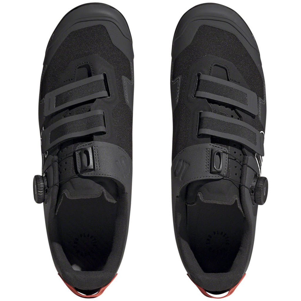 Kestrel Boa Mountain Clipless Shoes - Men's, Core Black/Ftwr White/Impact Orange