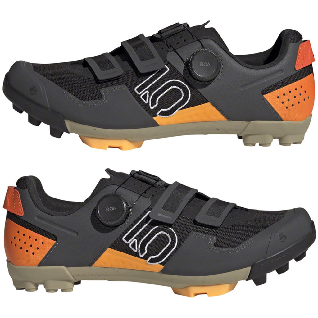 Kestrel Boa Mountain Clipless Shoes - Men's, Core Black/Ftwr White/Impact Orange