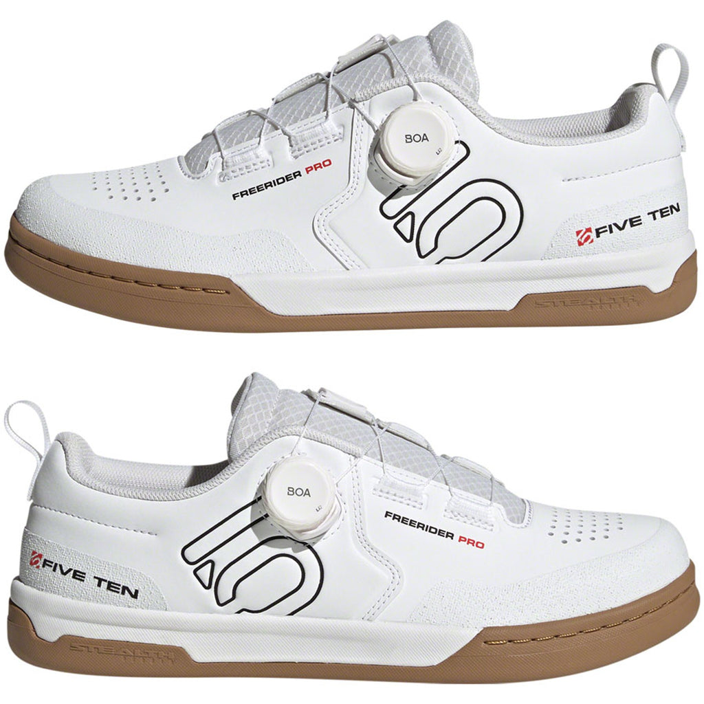 Freerider Pro BOA Flat Shoes - Men's, FTWR White/Core Black/Red