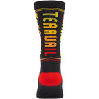 Scroll Wool Sock - Black/Red/Orange/Yellow, Small/Medium