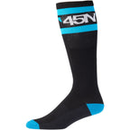 45N Midweight SuperSport Knee Sock - 11", Black/Blue, Large