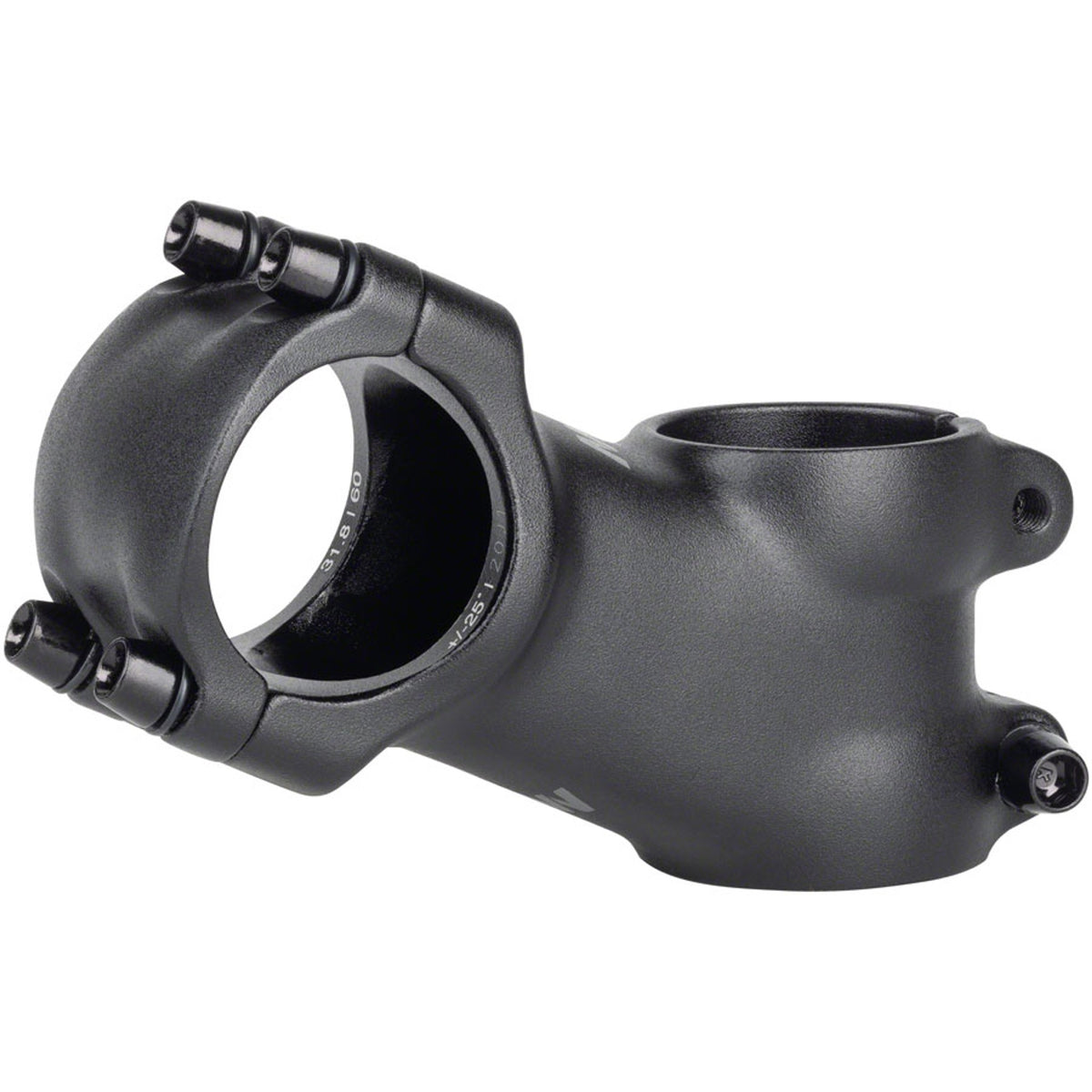 31.8 X 25 Degree Stem - 31.8 Clamp - +/-25 - 1-1/8" - Aluminum - Black