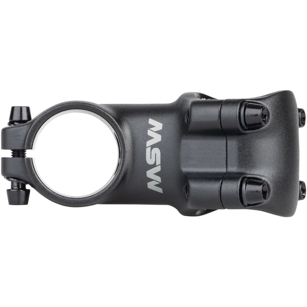 31.8 X 25 Degree Stem - 31.8 Clamp - +/-25 - 1-1/8" - Aluminum - Black