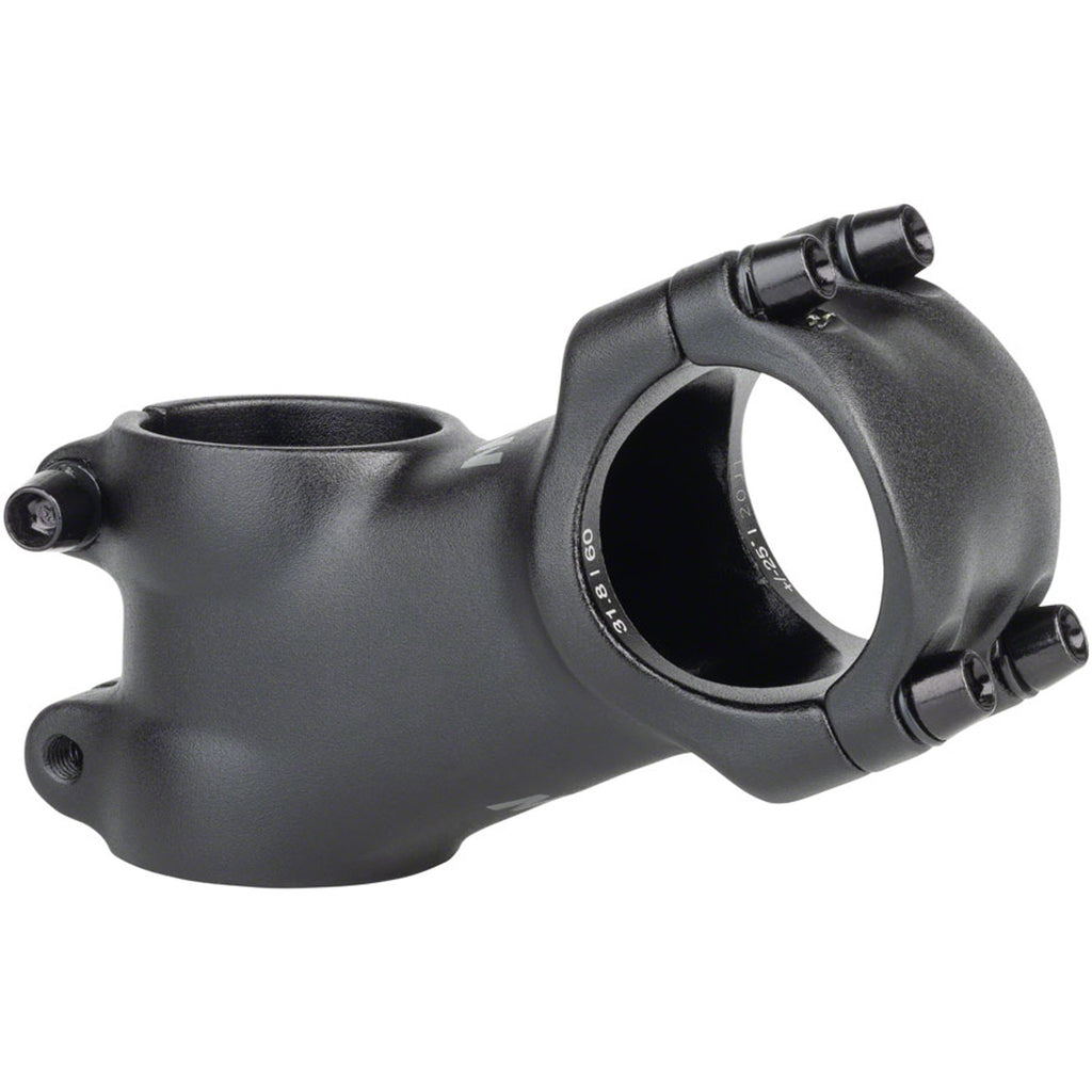 31.8 X 25 Degree Stem - 31.8 Clamp - +/-25 - 1-1/8" - Aluminum - Black