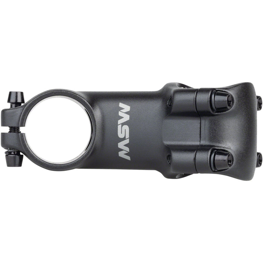 31.8 X 25 Degree Stem - 31.8 Clamp - +/-25 - 1-1/8" - Aluminum - Black