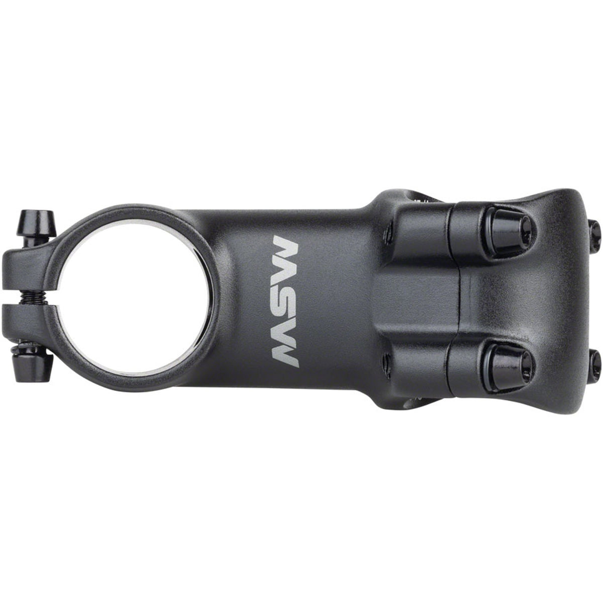 31.8 X 25 Degree Stem - 31.8 Clamp - +/-25 - 1-1/8" - Aluminum - Black