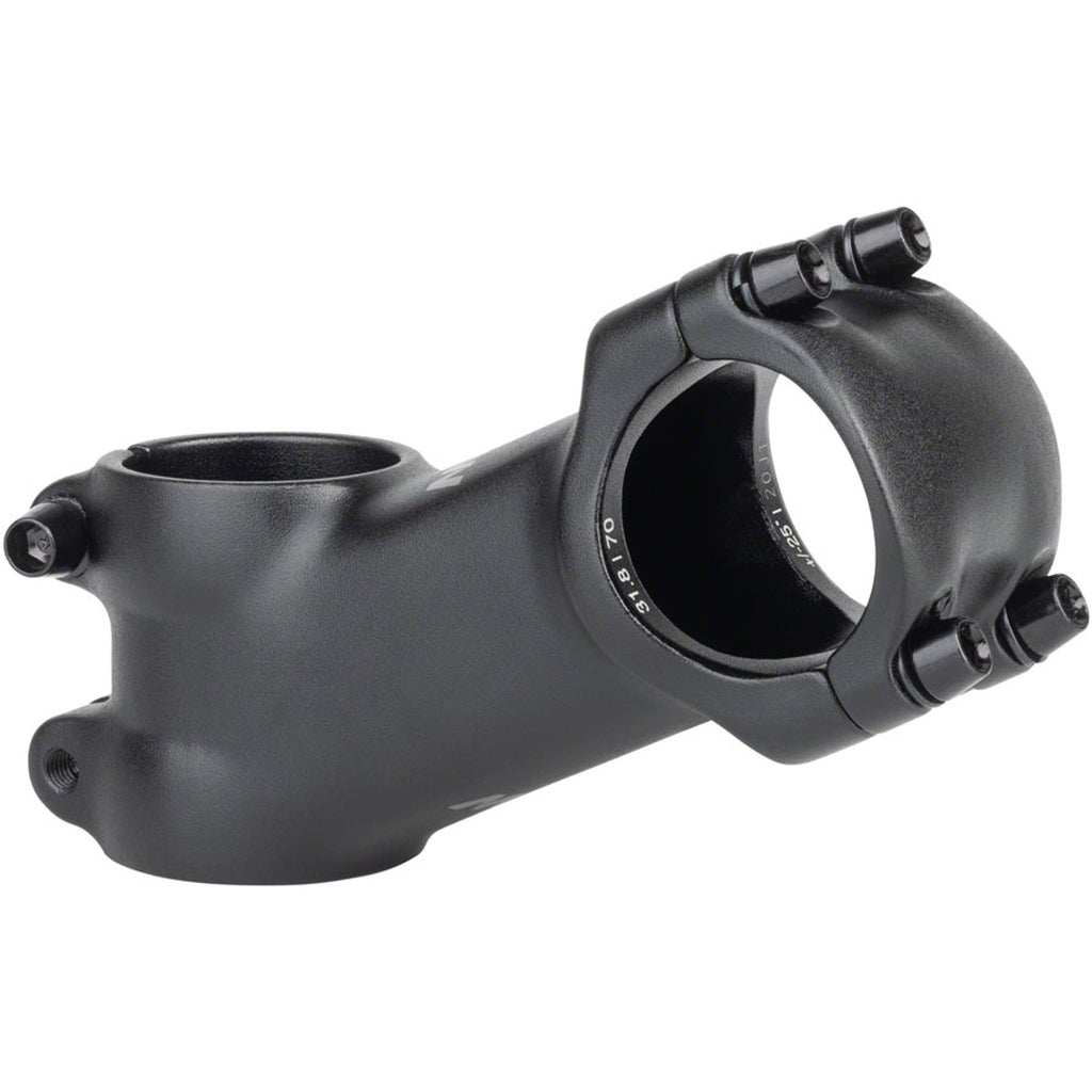 31.8 X 25 Degree Stem - 31.8 Clamp - +/-25 - 1-1/8" - Aluminum - Black