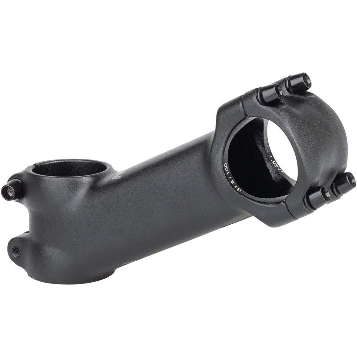 31.8 X 25 Degree Stem - 31.8 Clamp - +/-25 - 1-1/8" - Aluminum - Black