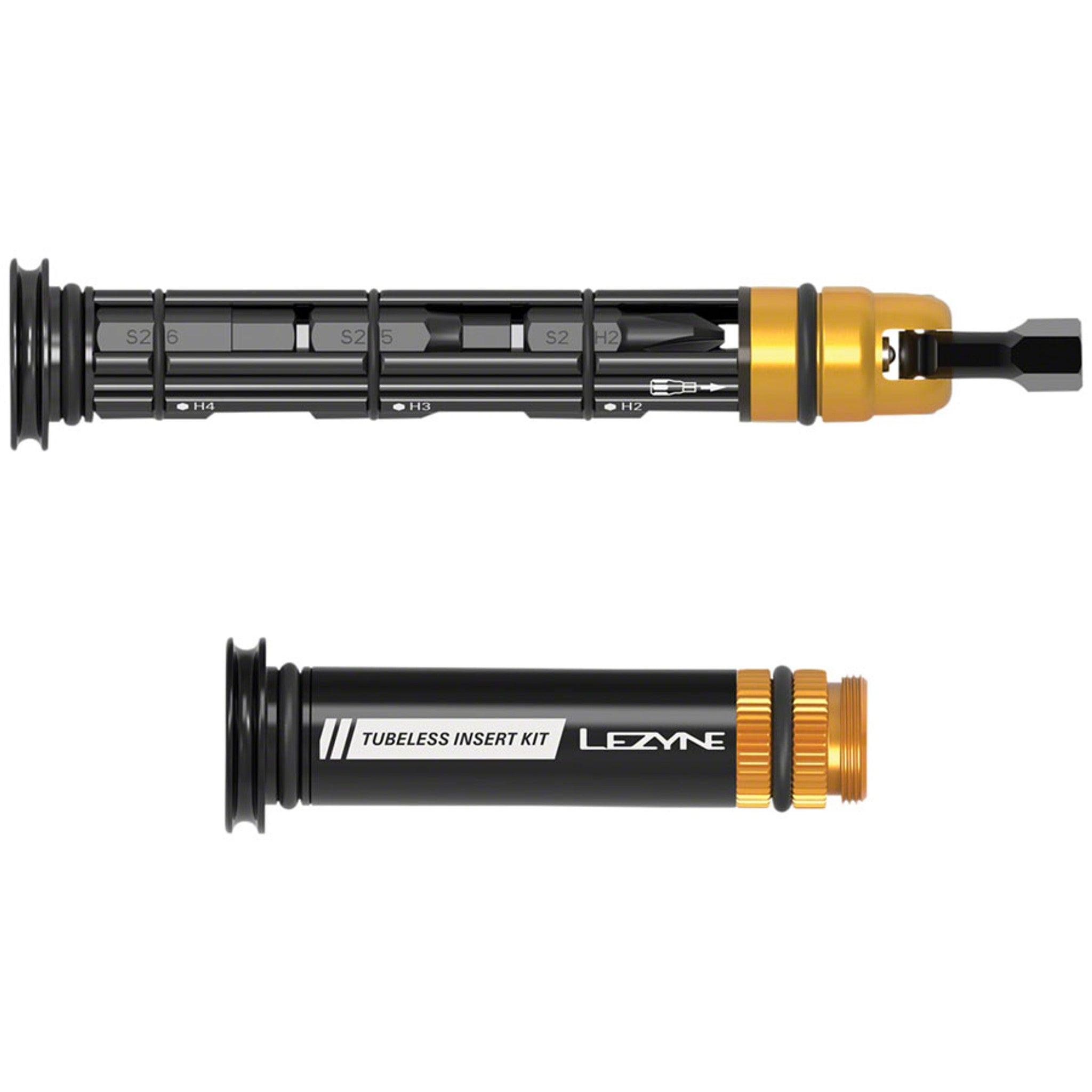 Dual Insert Kit Bar-End Mount Multi Tool with Tubeless Plug Tool, Black