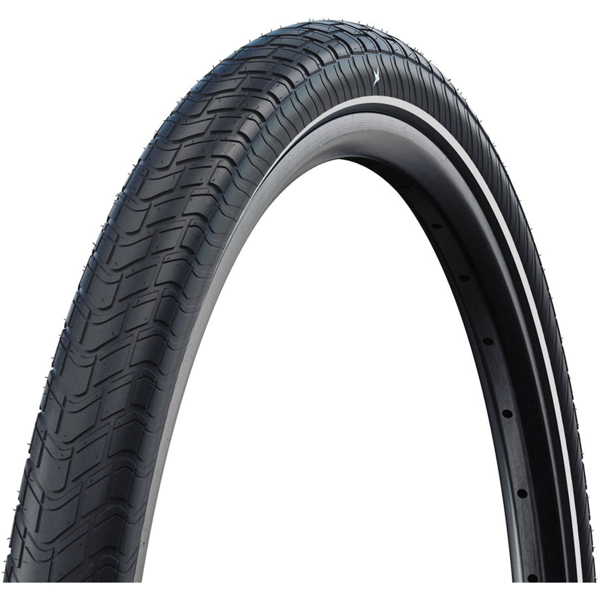 Motion Big Apple Tire - Black/Reflex - Standard - RaceGuard - Addix Green - E-25 - Wire - Clincher - Black/Reflective