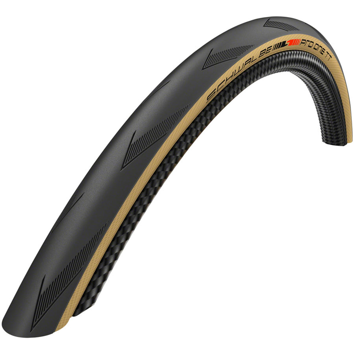 Pro One TT Tire - Evolution Line - Addix Race - Folding - Tubeless Ready Clincher - Black/Tan