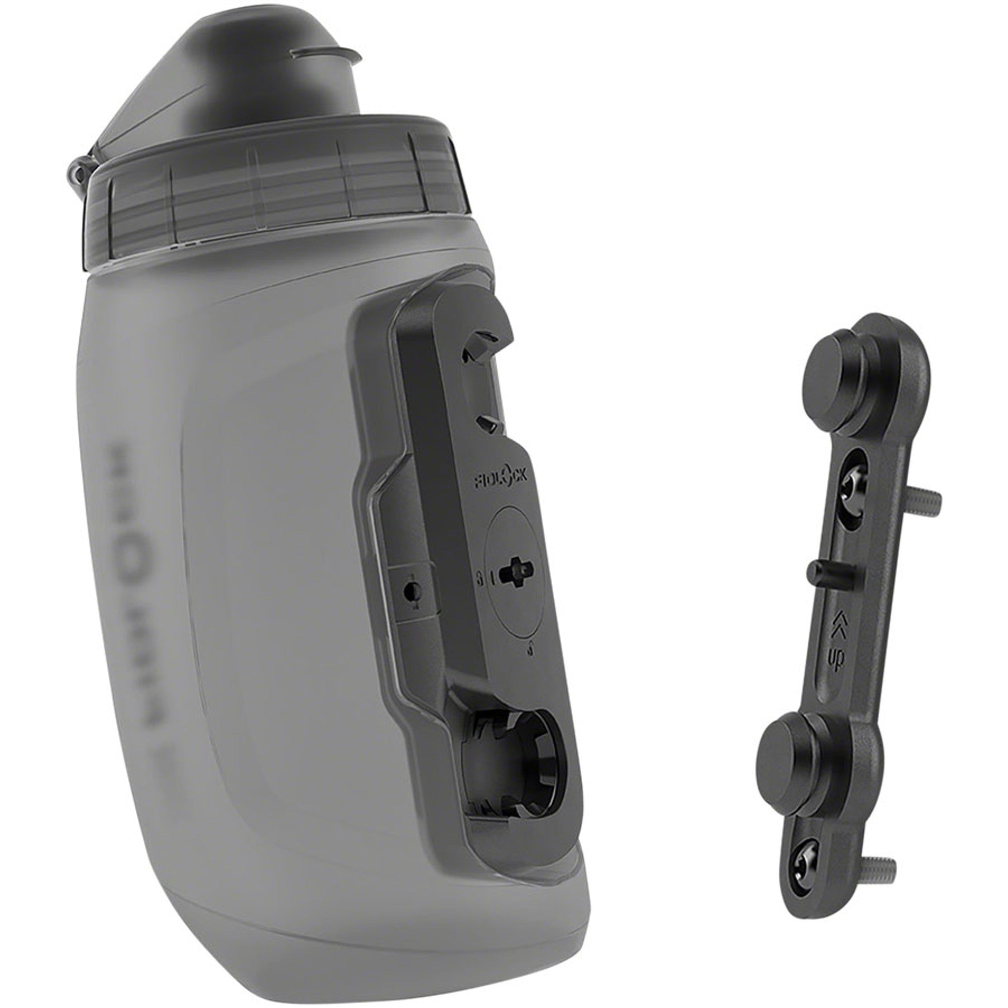 TWIST Deluxe Water Bottle Cage Set - Bike Base, Bolt-On, 450ml, Smoke