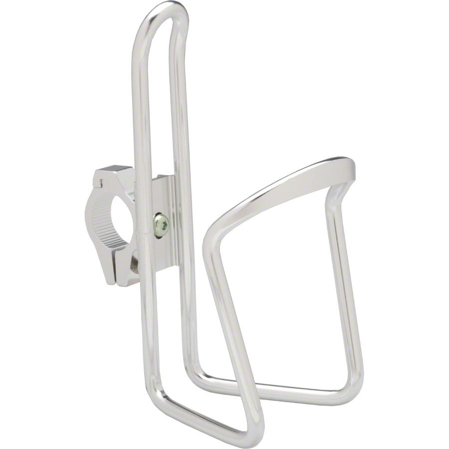 Water Bottle Cage with adjustable HB clamp: Silver