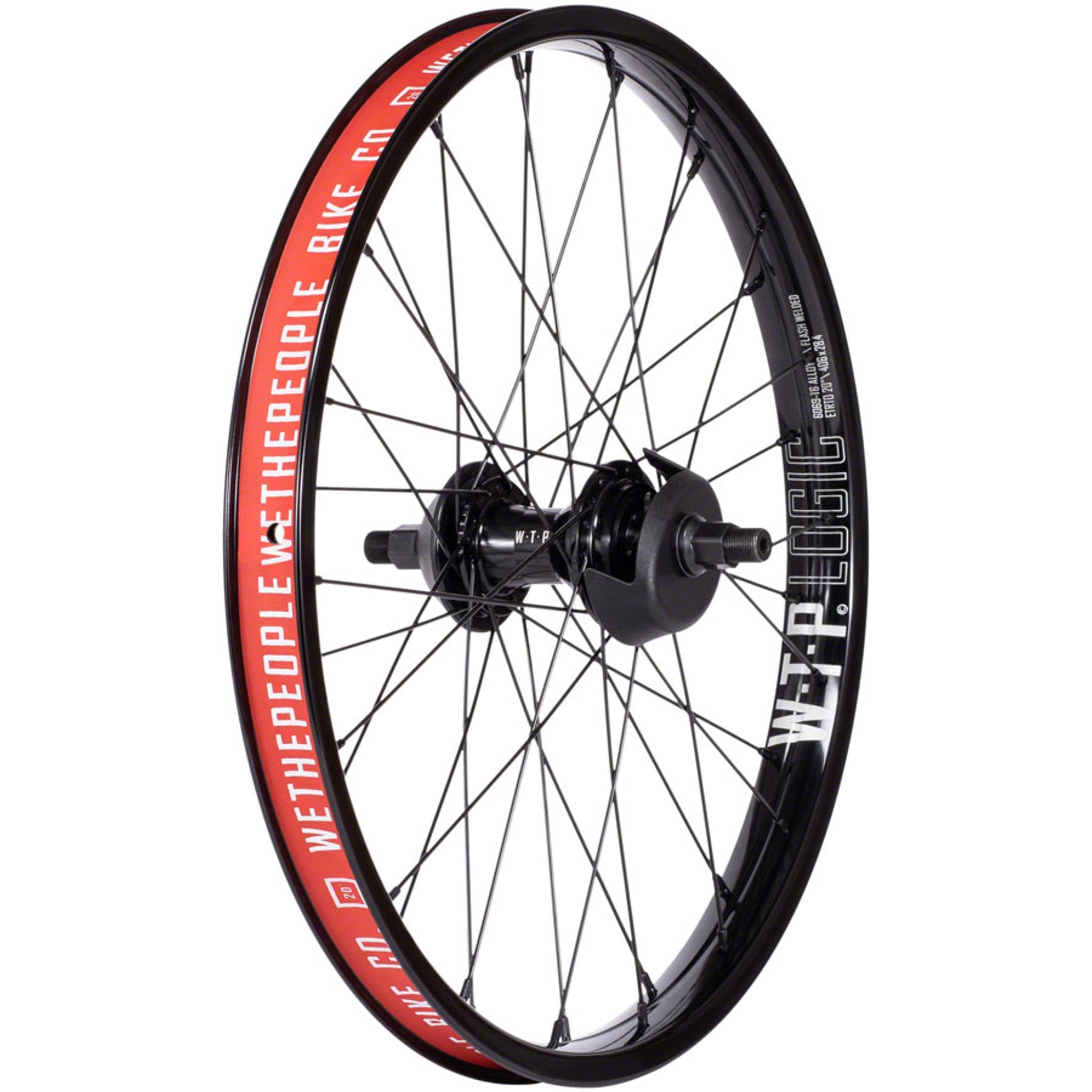 Hybrid Rear Wheel - 20", 14 x 110mm, 36H, 9T Freecoaster, Right Side Drive, Nylon Hubguards, Black