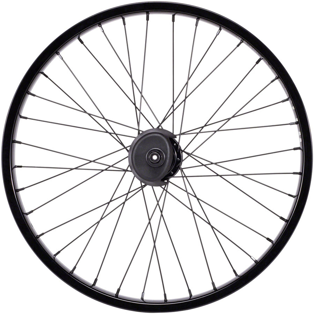 Hybrid Rear Wheel - 20", 14 x 110mm, 36H, 9T Freecoaster, Right Side Drive, Nylon Hubguards, Black