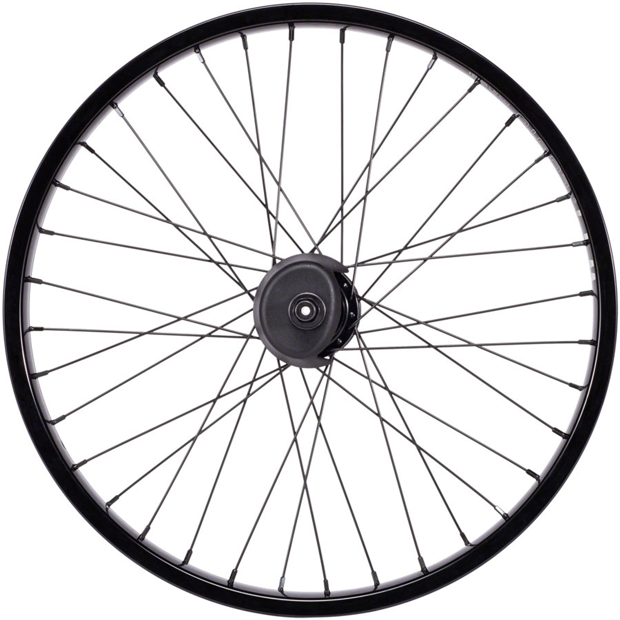 Hybrid Rear Wheel - 20", 14 x 110mm, 36H, 9T Freecoaster, Right Side Drive, Nylon Hubguards, Black