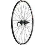 TK535/Deore Rear Wheel - 700, QR x 135mm, 6-Bolt Disc, Rim Brake, HG 10, Black, Clincher, 36H