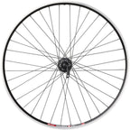 TK535/Deore Rear Wheel - 700, QR x 135mm, 6-Bolt Disc, Rim Brake, HG 10, Black, Clincher, 36H