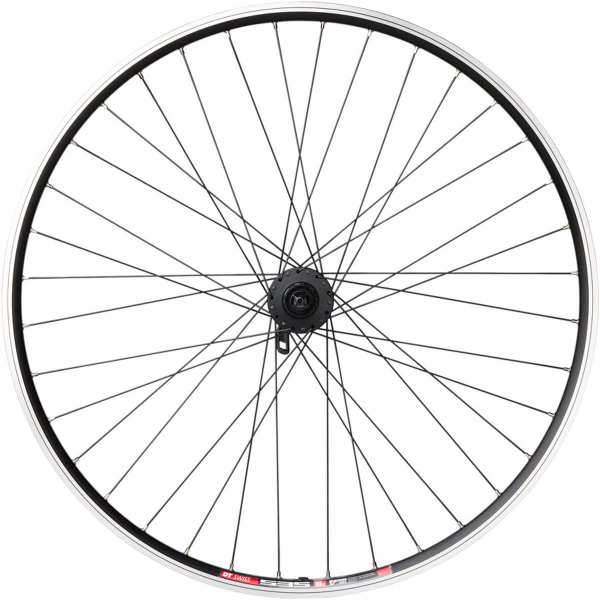 TK535/Deore Rear Wheel - 700, QR x 135mm, 6-Bolt Disc, Rim Brake, HG 10, Black, Clincher, 36H
