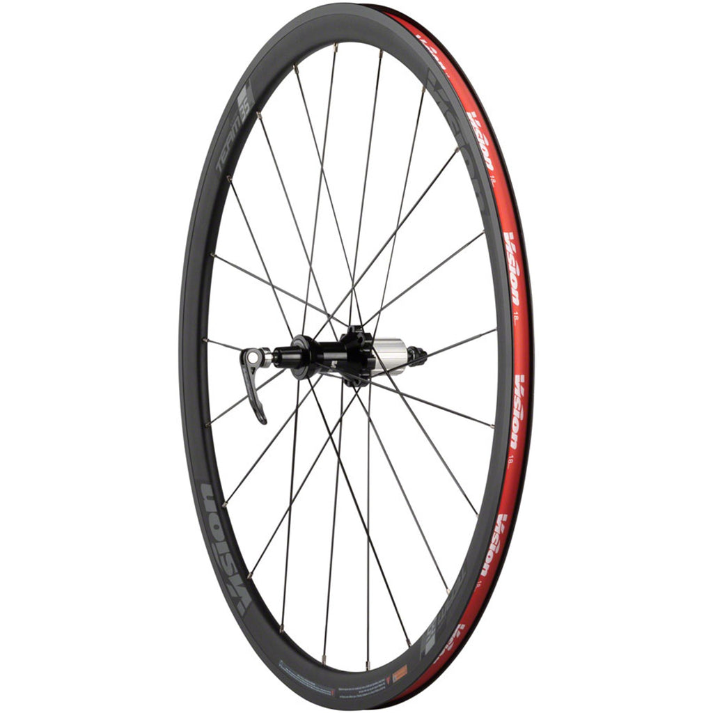 Team 35 Comp SL Wheelset - 700, QR x 100/130mm, Rim Brake, HG 11, Black, Clincher