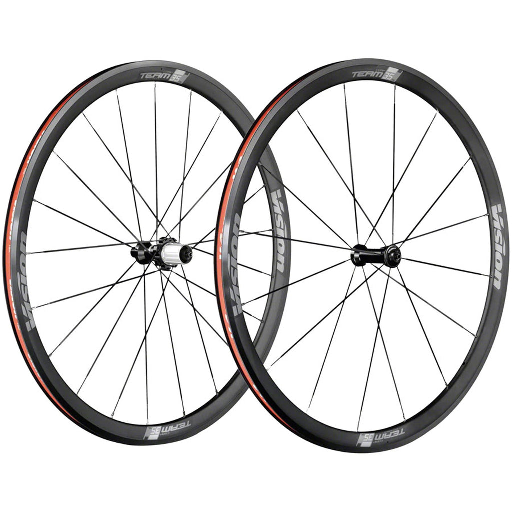 Team 35 Comp SL Wheelset - 700, QR x 100/130mm, Rim Brake, HG 11, Black, Clincher