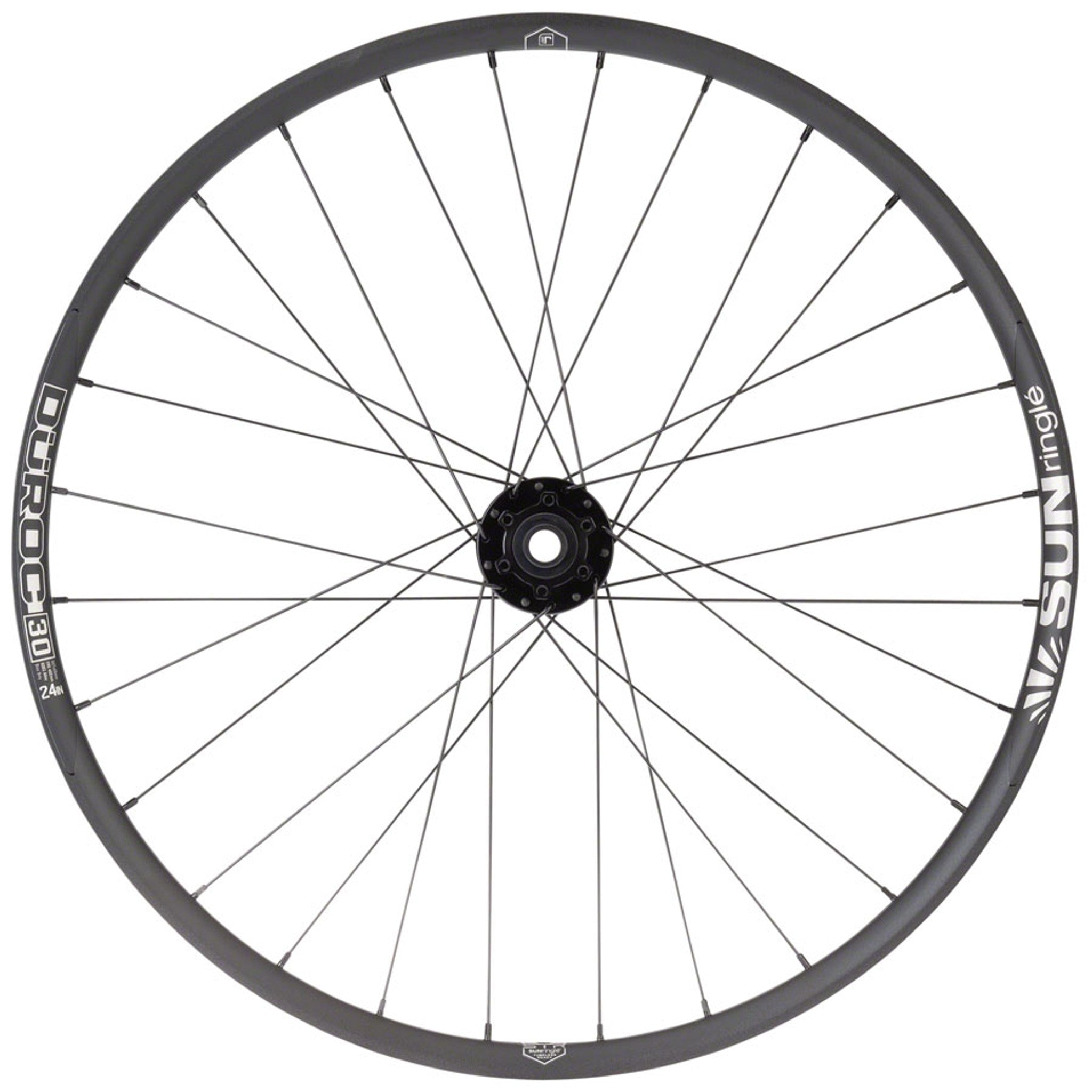 Duroc 30 JUNIT Front Wheel - 24", 15/QR x 100mm, 6-Bolt, Black