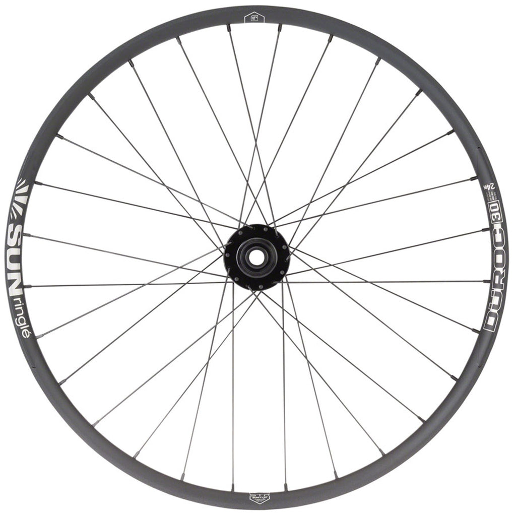 Duroc 30 JUNIT Front Wheel - 24", 15/QR x 100mm, 6-Bolt, Black