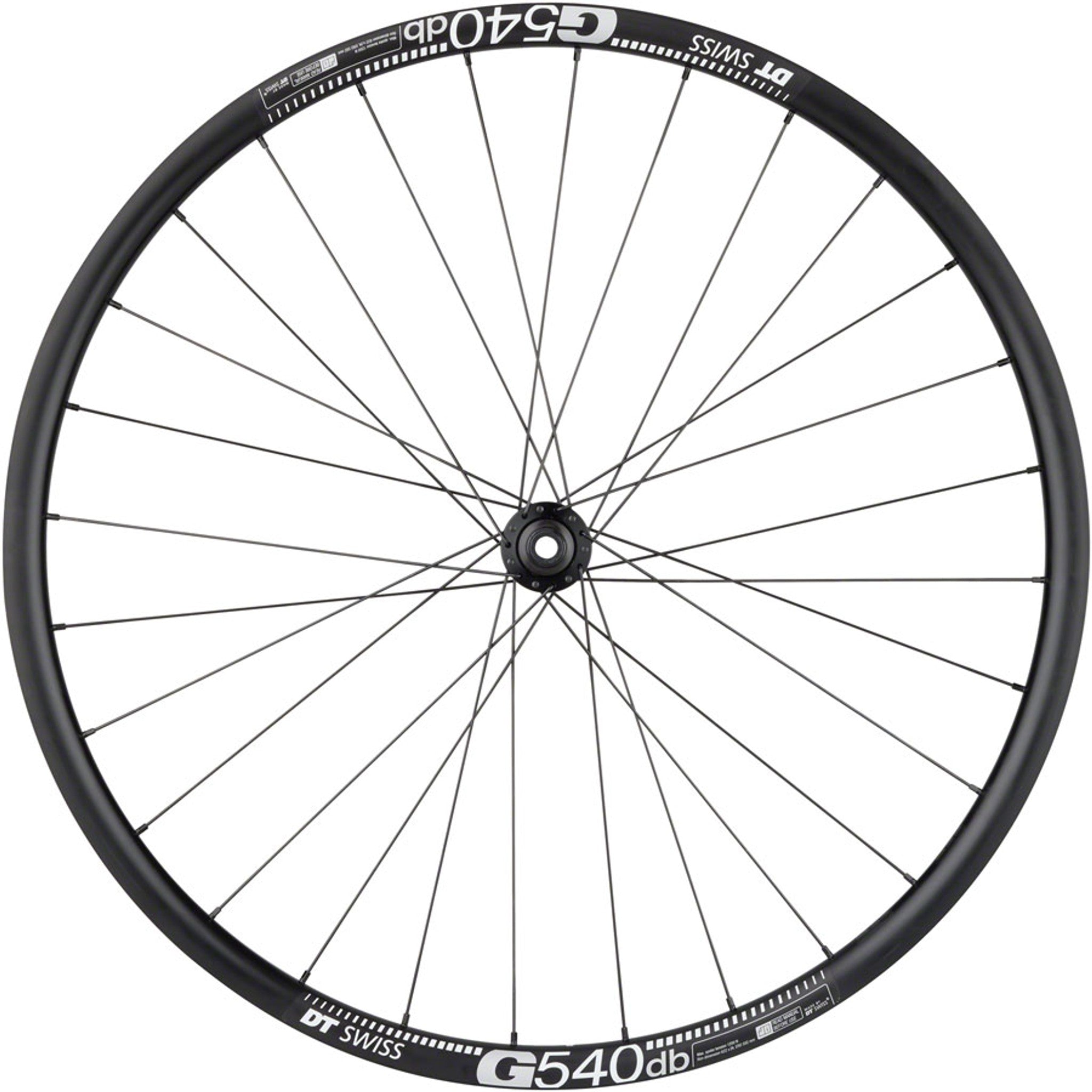 Shimano Tiagra/DT G540 Front Wheel - 700c, 12 x 100mm, Center-Lock, Black, 28H