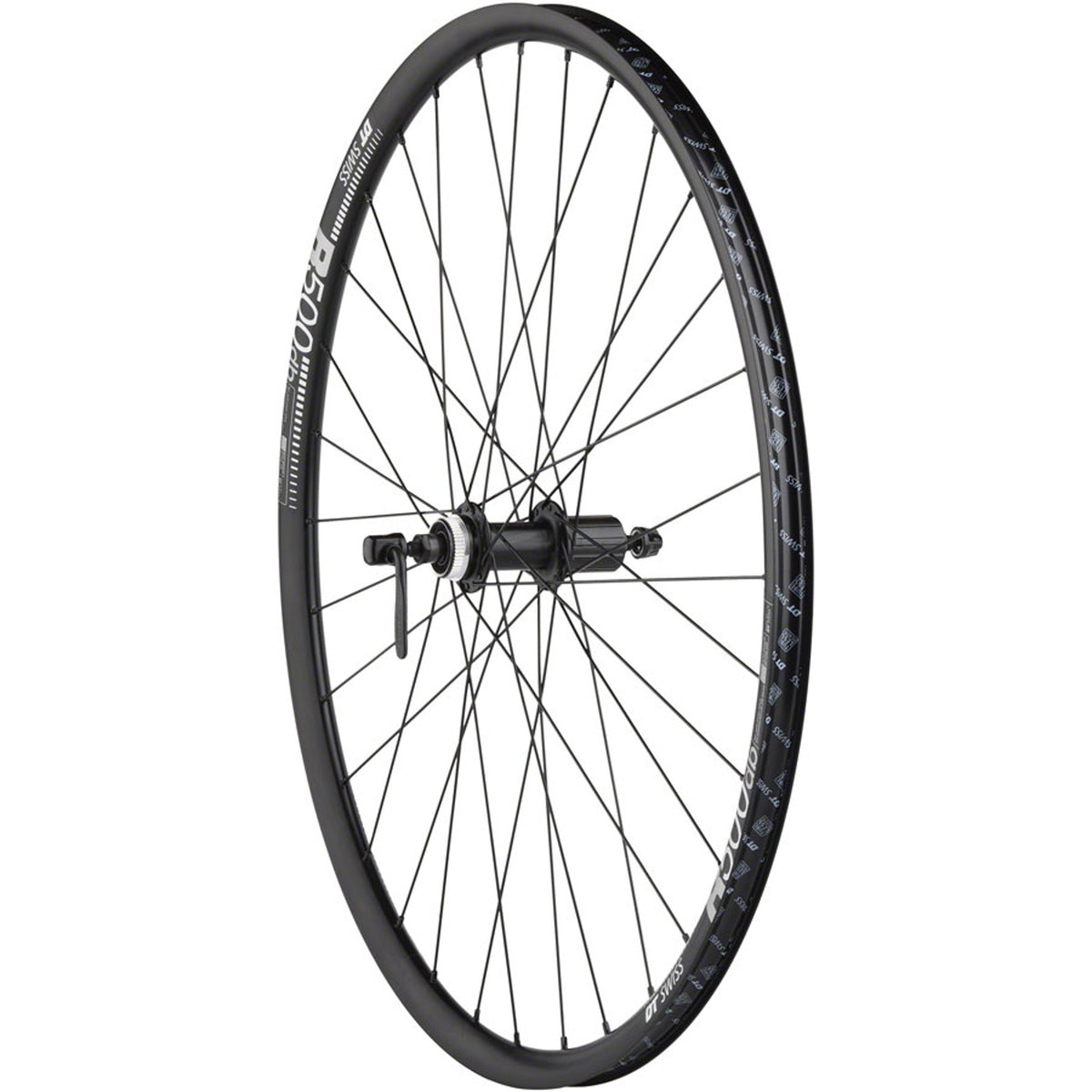 Shimano/DT R500 Wheelset - 700, QR x 100/135mm, Center-Lock, HG 11 MTN, Black, 32h