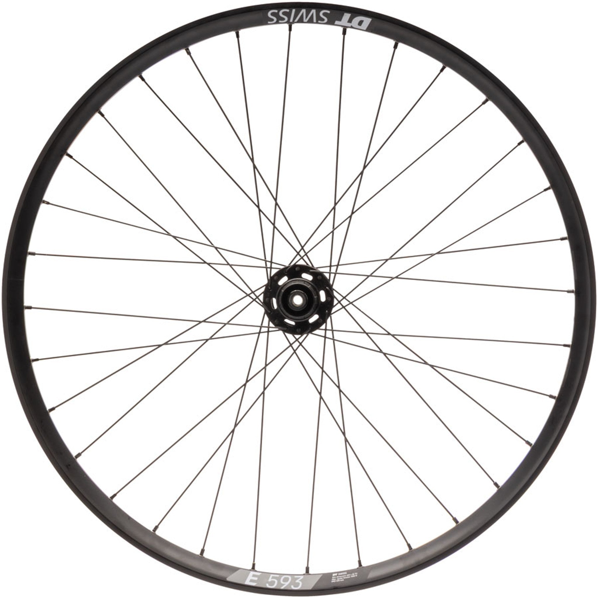 Bear Pawls / DT Swiss E593 Rear Wheel - 26", 10 x 135mm Bolt-On, 6-Bolt, 13T Single-Speed, Black, 32H