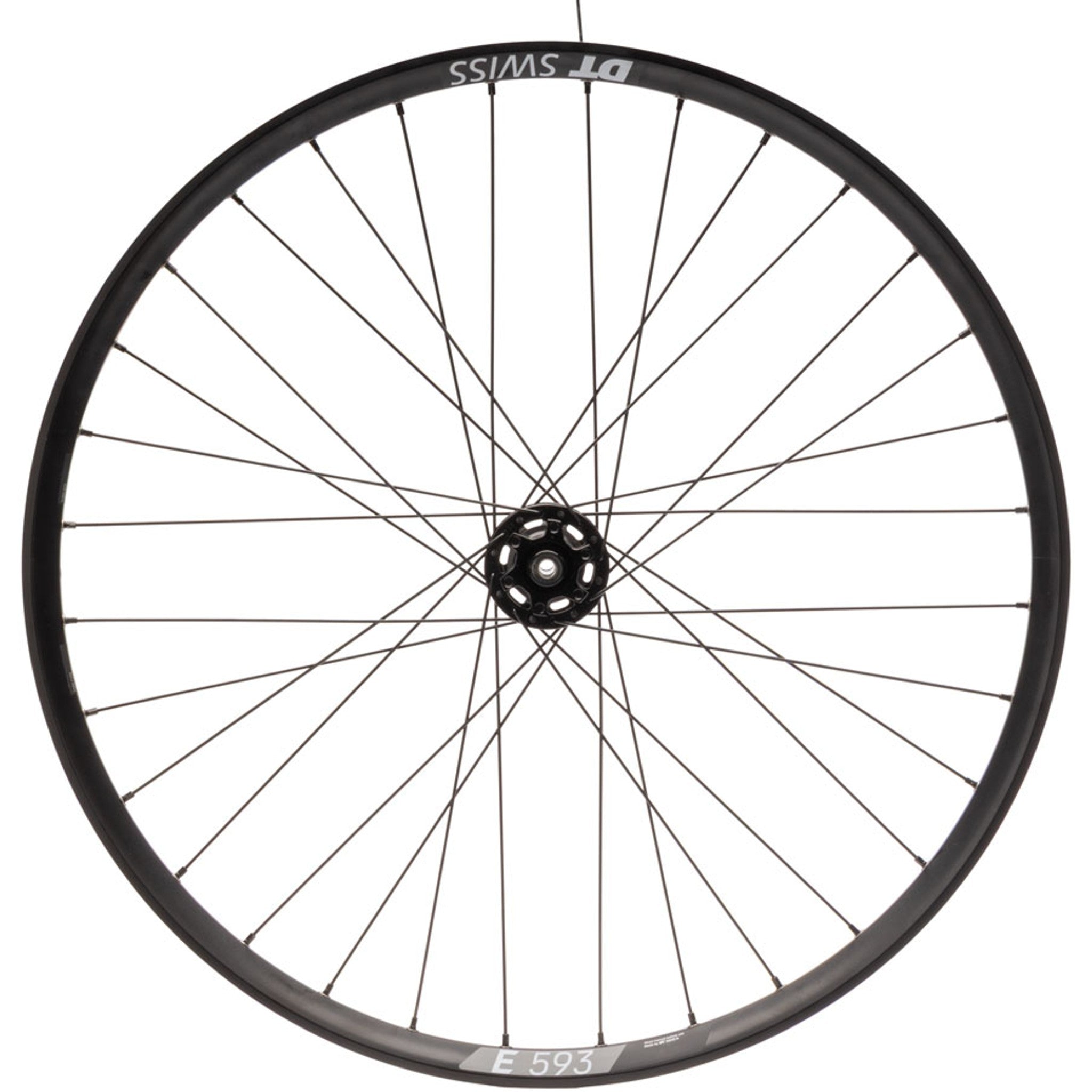 Bear Pawls / DT Swiss E593 Rear Wheel - 26", 10 x 135mm Bolt-On, 6-Bolt, 13T Single-Speed, Black, 32H