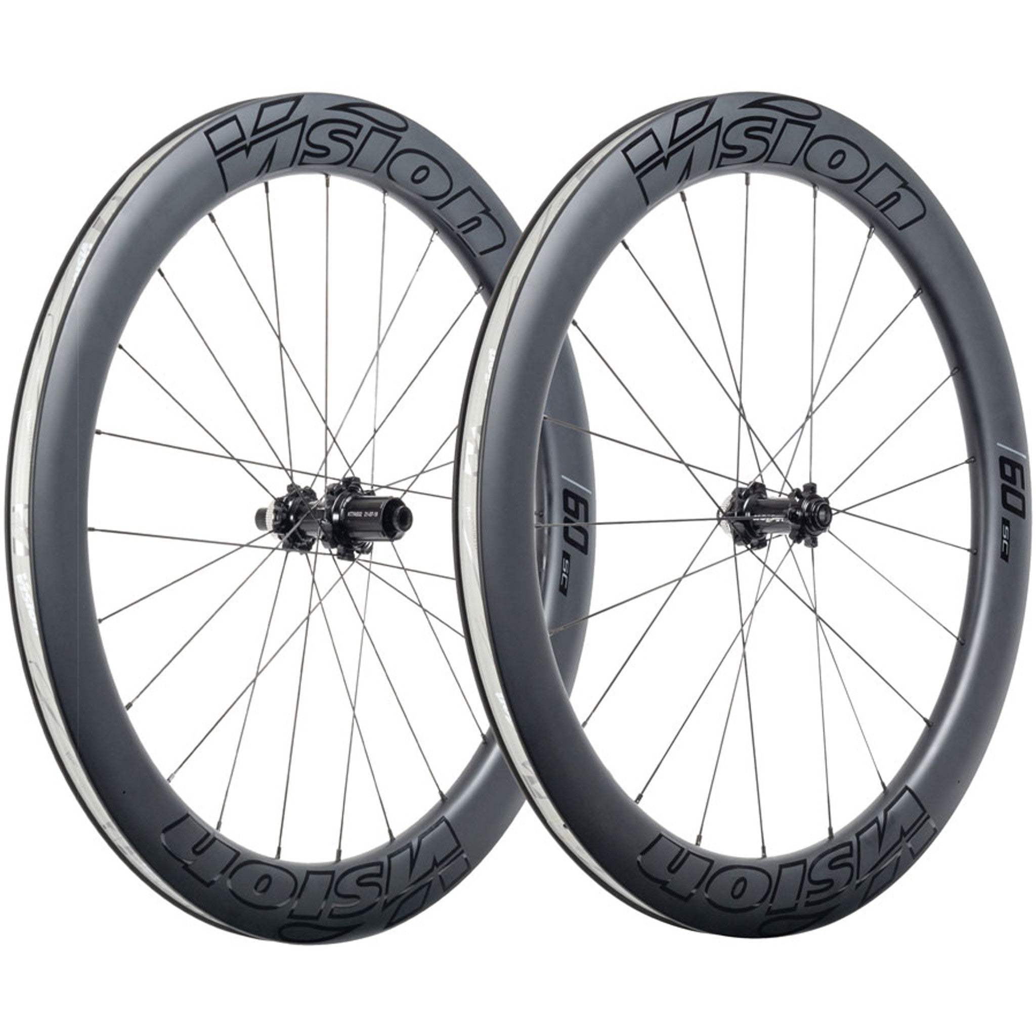 Vision SC60 TL Wheelset - 700, 12 x 100/142, Center-Lock, HG 11, Black