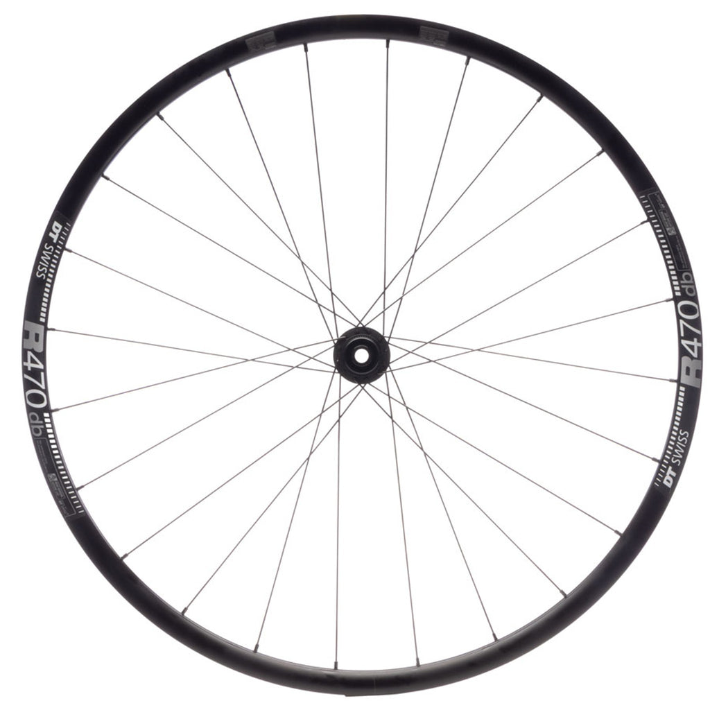 DT 350/DT R470db Front Wheel - 700, 12 x 100mm, Center-Lock, Black, 24H